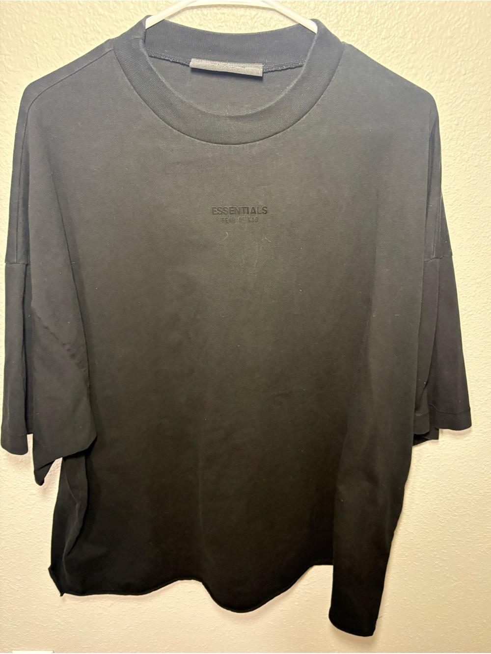 ESSENTIALS Fear of God Men’s Black Logo Crewneck T-Shirt Size Large